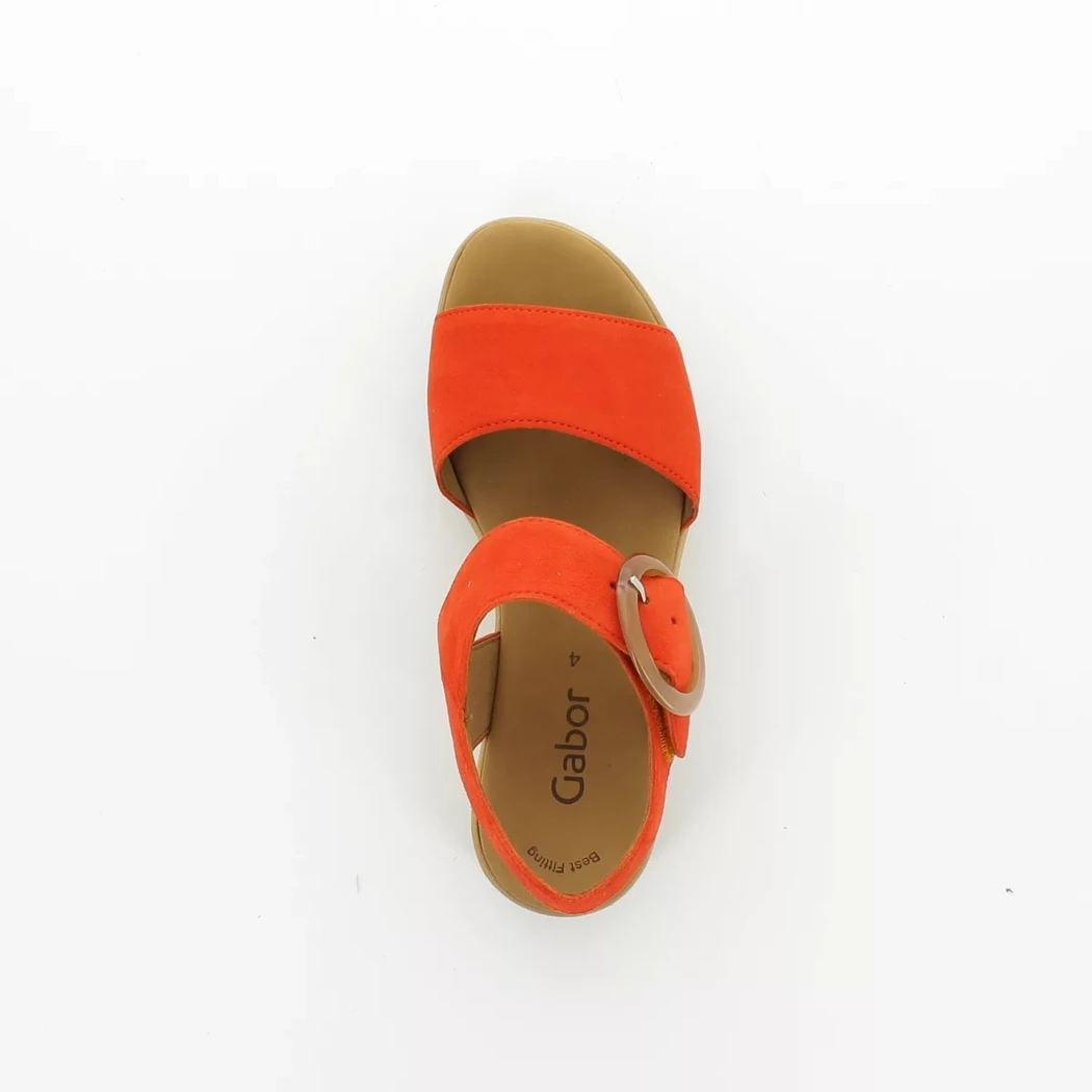 Image (6) de la chaussures Gabor - Sandales et Nu-Pieds Orange en Cuir nubuck Image (6) de la chaussures Gabor - Sandales et Nu-Pieds Orange en Cuir nubuck