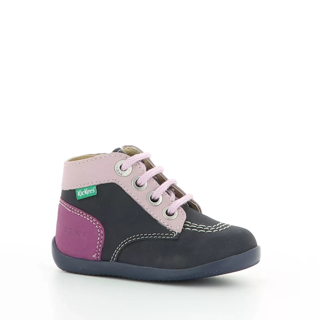 Image (1) de la chaussures Kickers - Bottines Bleu en Cuir nubuck