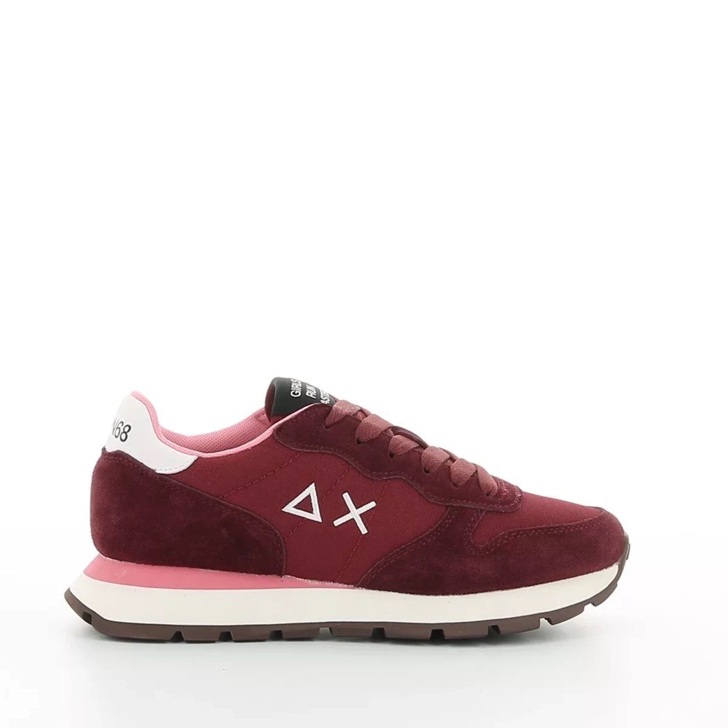Image (2) de la chaussures Sun68 - Baskets Bordeaux en Cuir nubuck