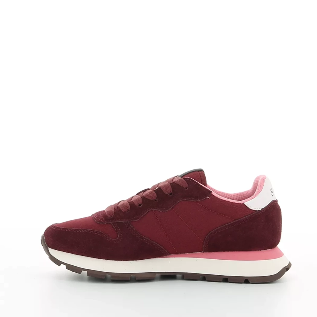Image (4) de la chaussures Sun68 - Baskets Bordeaux en Cuir nubuck