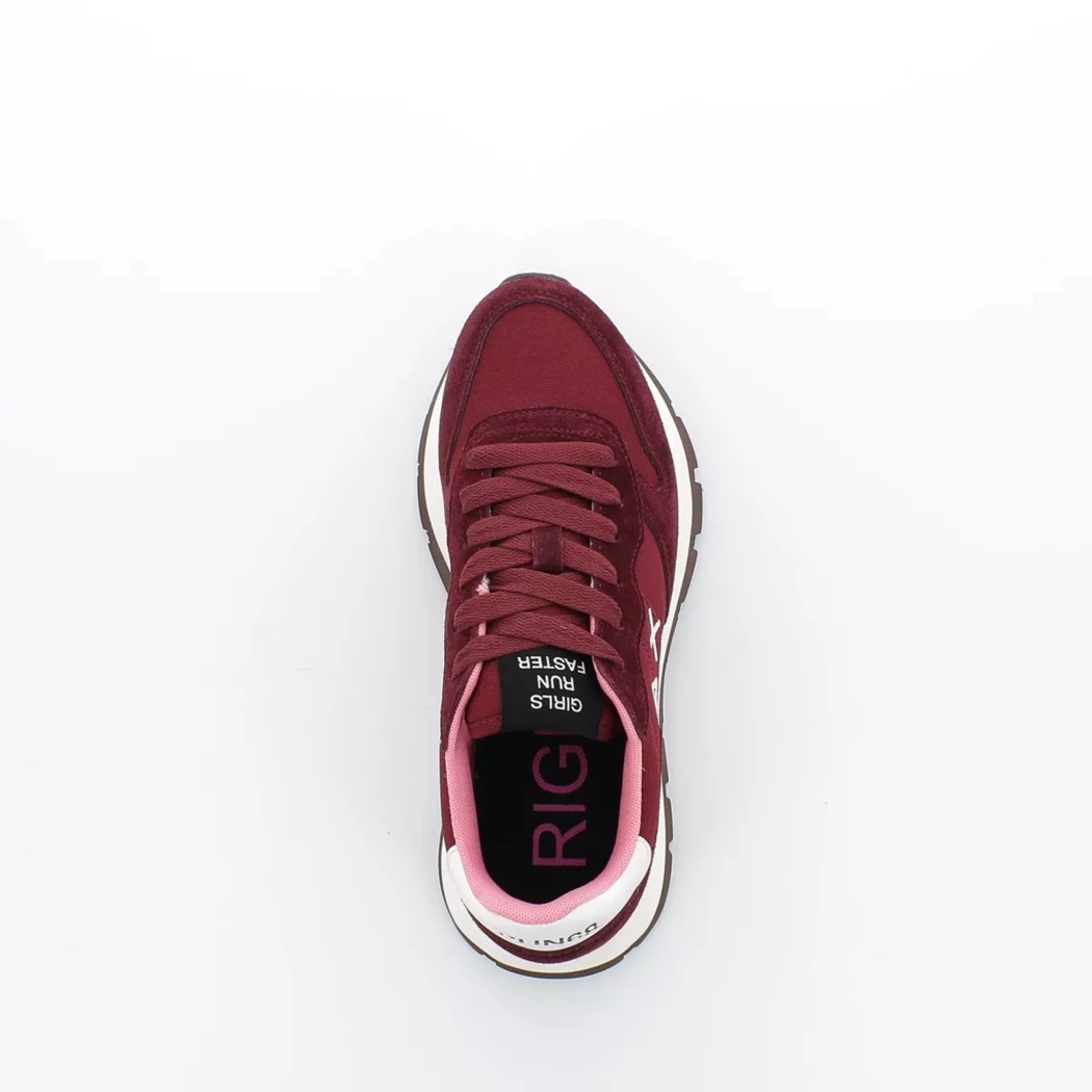 Image (6) de la chaussures Sun68 - Baskets Bordeaux en Cuir nubuck