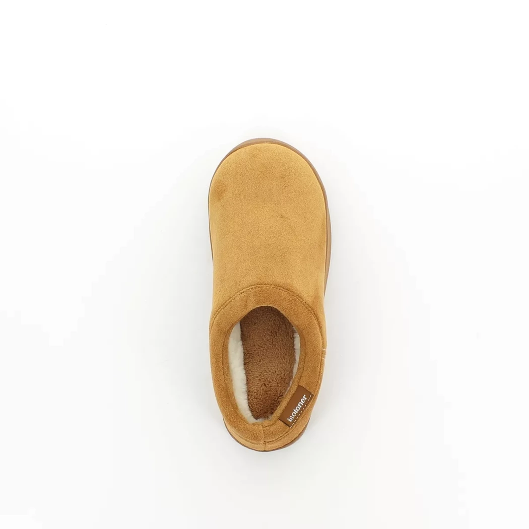 Image (6) de la chaussures Isotoner - Pantoufles et Chaussons Cuir naturel / Cognac en Textile