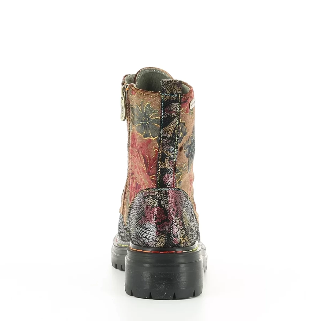 Image (3) de la chaussures Laura Vita - Bottines Bordeaux en Multi-Matières