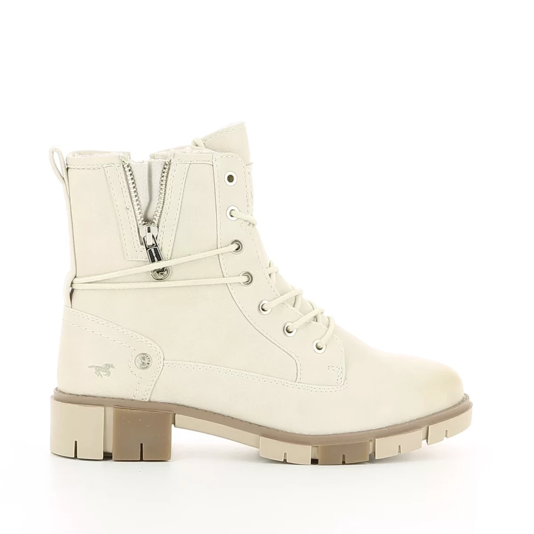 Image (2) de la chaussures Mustang - Bottines Beige en Cuir synthétique