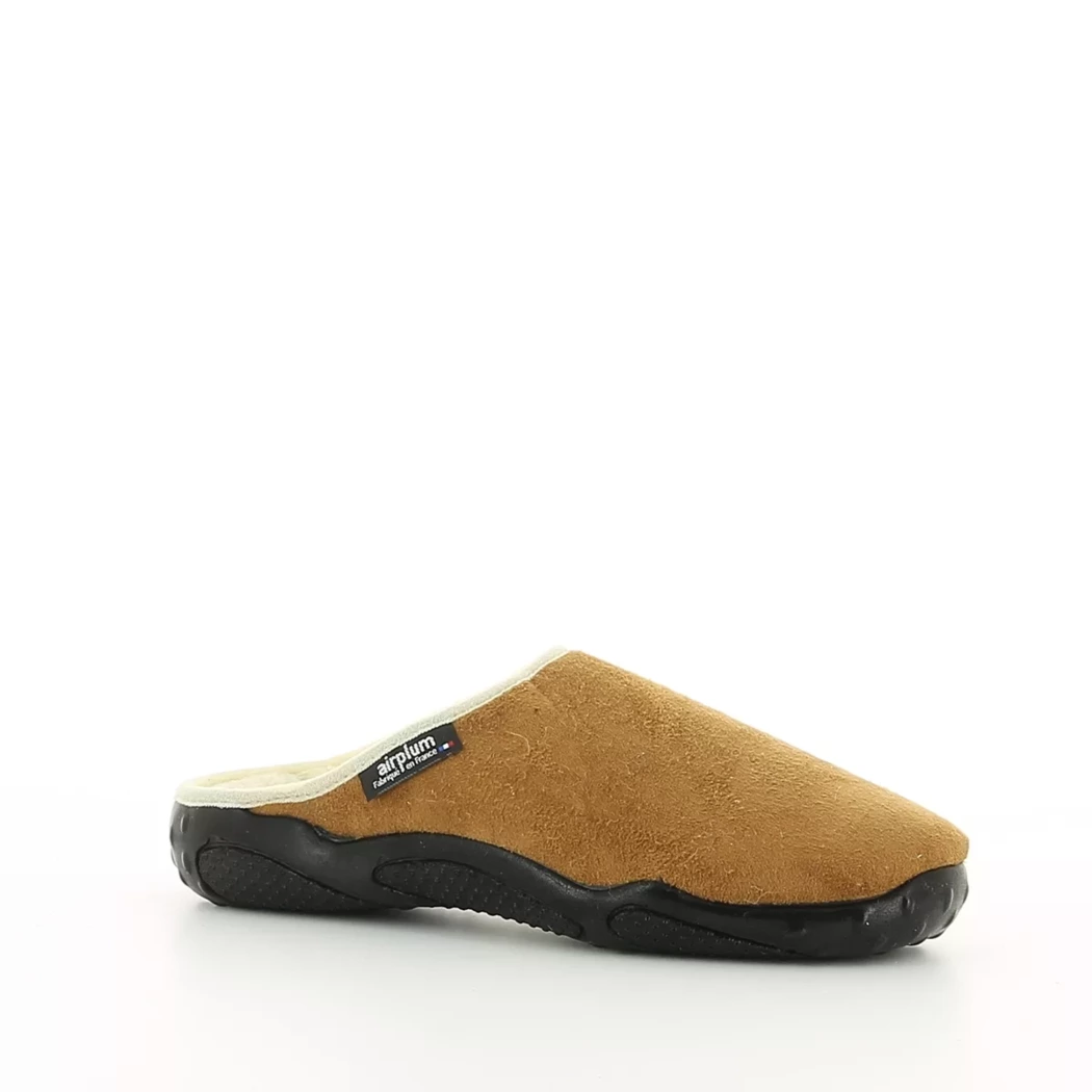 Image (1) de la chaussures Airplum - Pantoufles et Chaussons Cuir naturel / Cognac en Textile