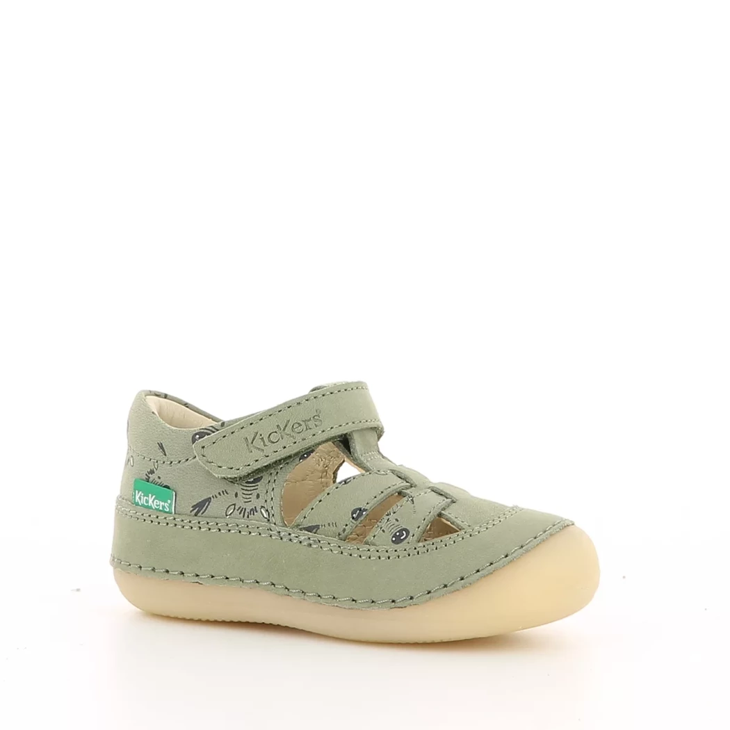 Image (1) de la chaussures Kickers - Bottines ouvertes Vert en Cuir nubuck