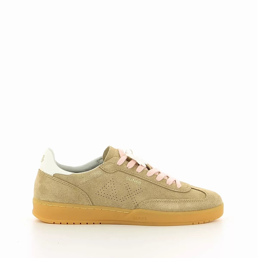 Image (2) de la chaussures Sun68 - Baskets Taupe en Cuir nubuck