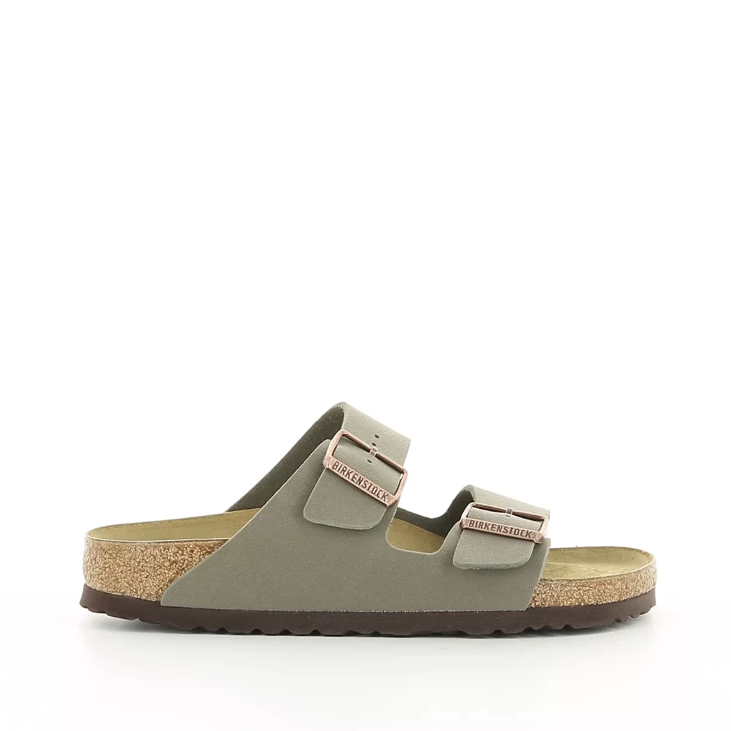 Image (2) de la chaussures Birkenstock - Mules et Sabots Gris en Cuir synthétique