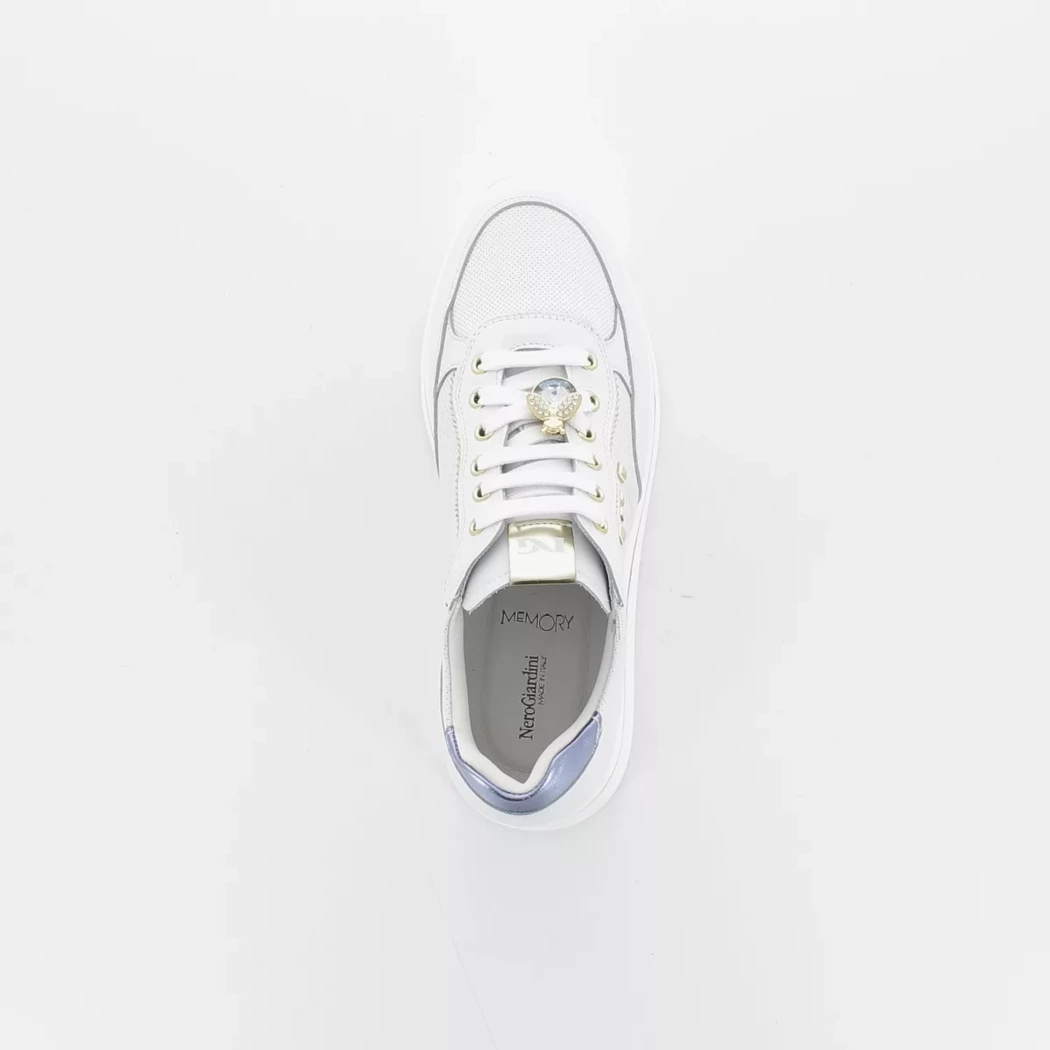 Image (6) de la chaussures Nero Giardini - Baskets Blanc en Cuir