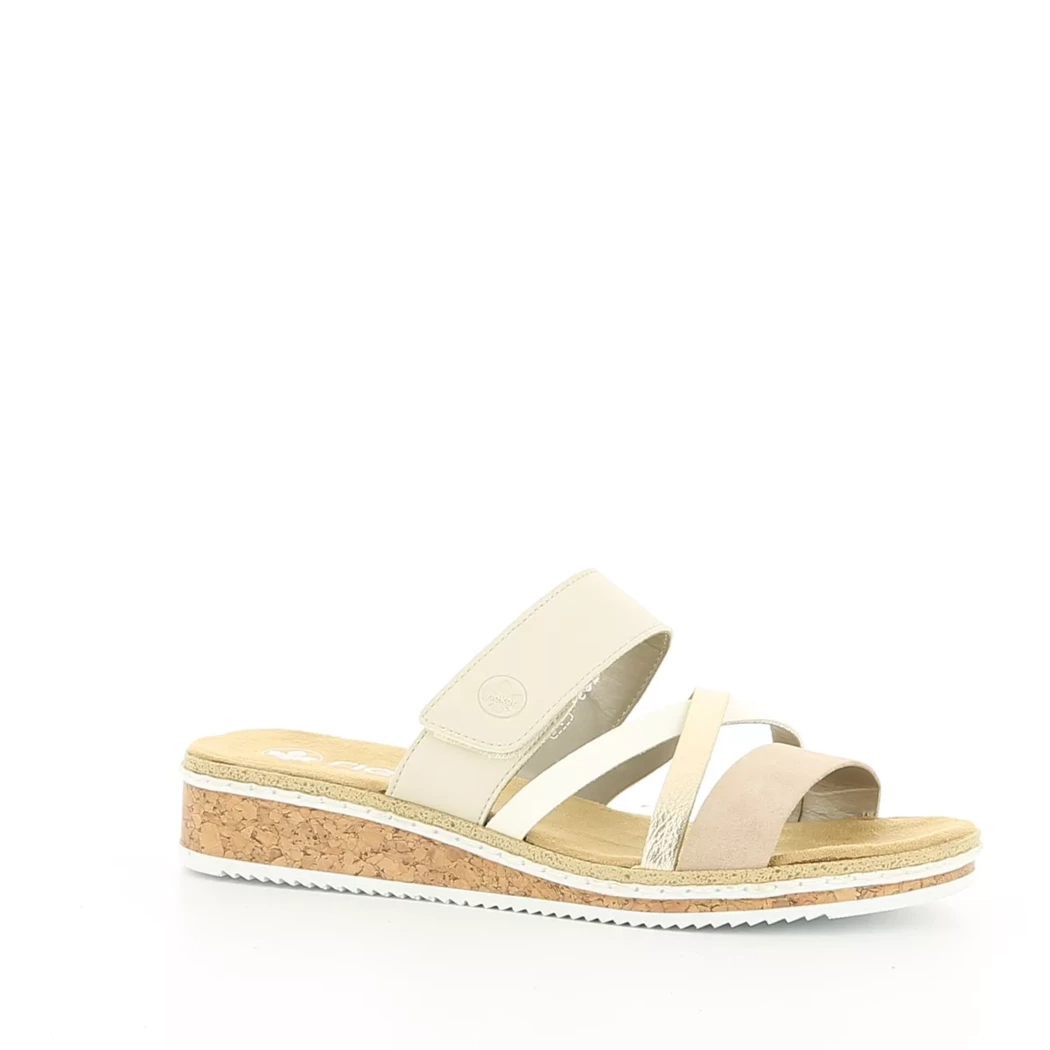 Image (1) de la chaussures Rieker - Mules et Sabots Beige en Cuir synthétique