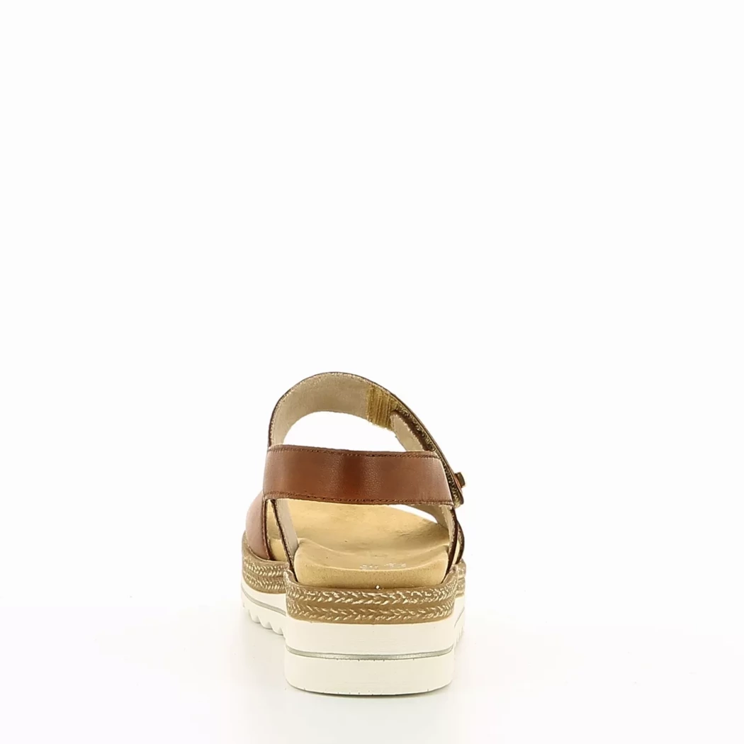Image (3) de la chaussures Remonte - Sandales et Nu-Pieds Cuir naturel / Cognac en Cuir