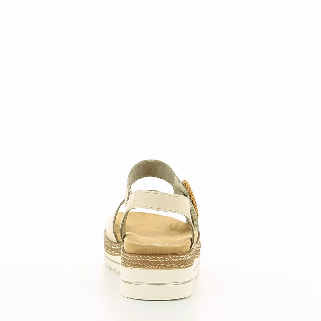 Image (3) de la chaussures Remonte - Sandales et Nu-Pieds Beige en Cuir