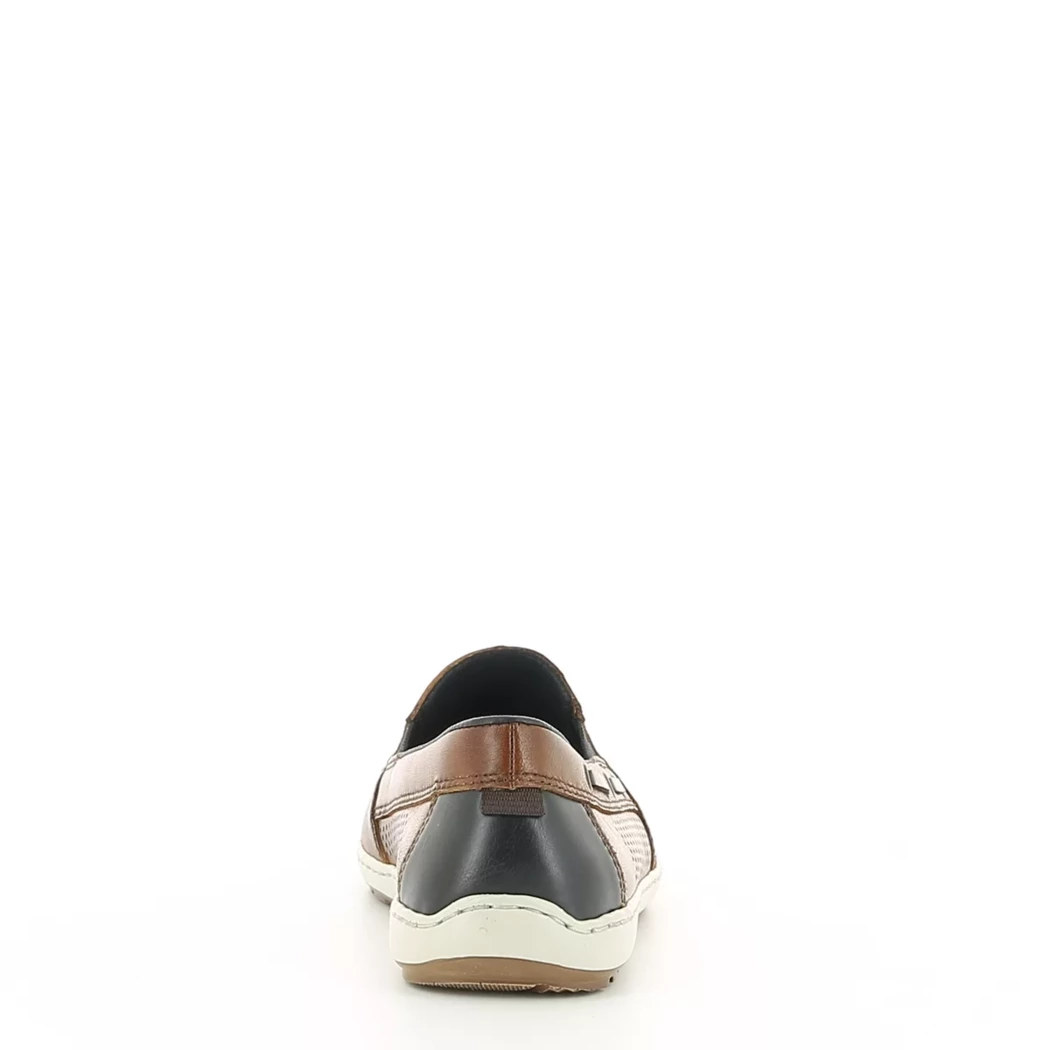 Image (3) de la chaussures Rieker - Mocassins Cuir naturel / Cognac en Cuir
