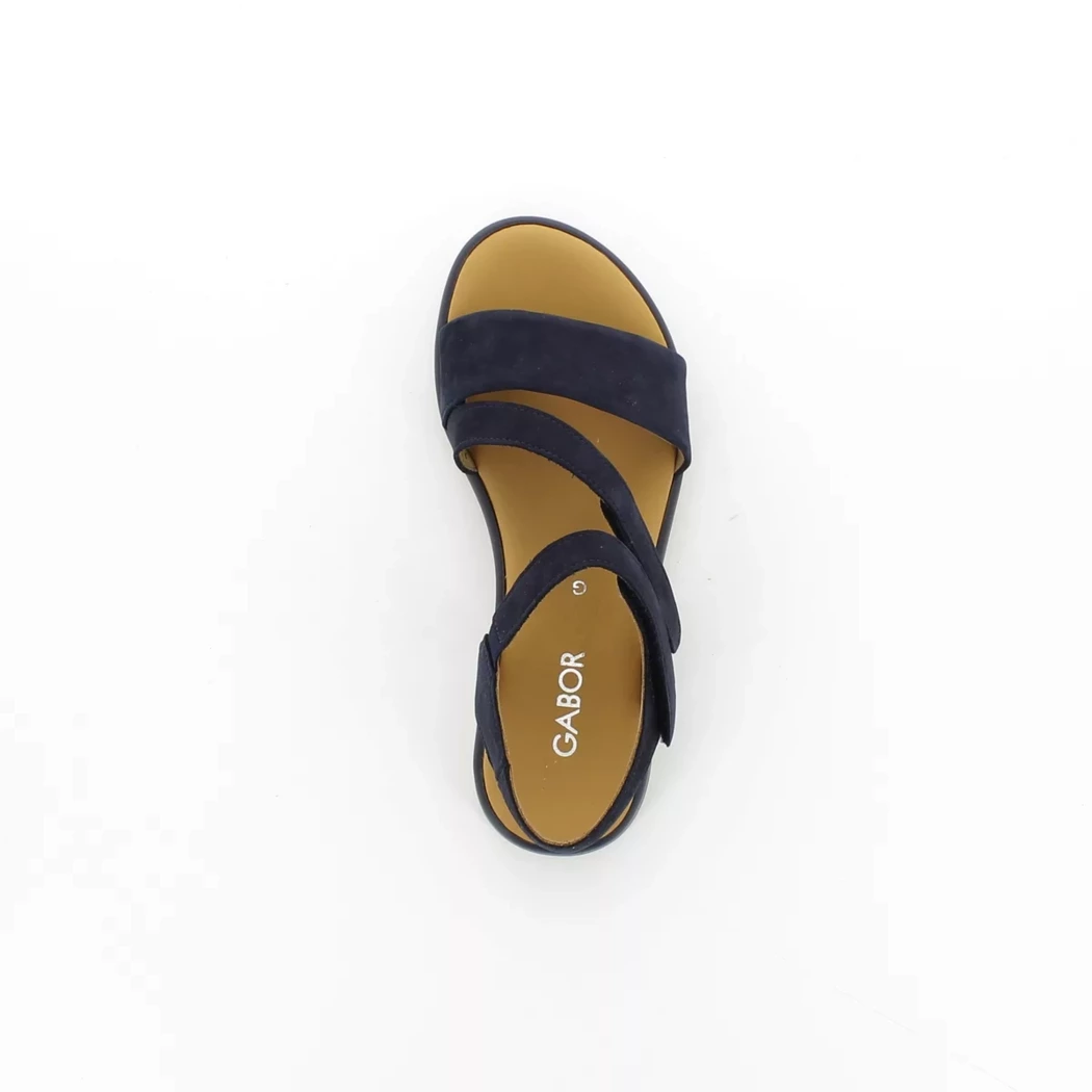 Image (6) de la chaussures Gabor - Sandales et Nu-Pieds Bleu en Cuir nubuck