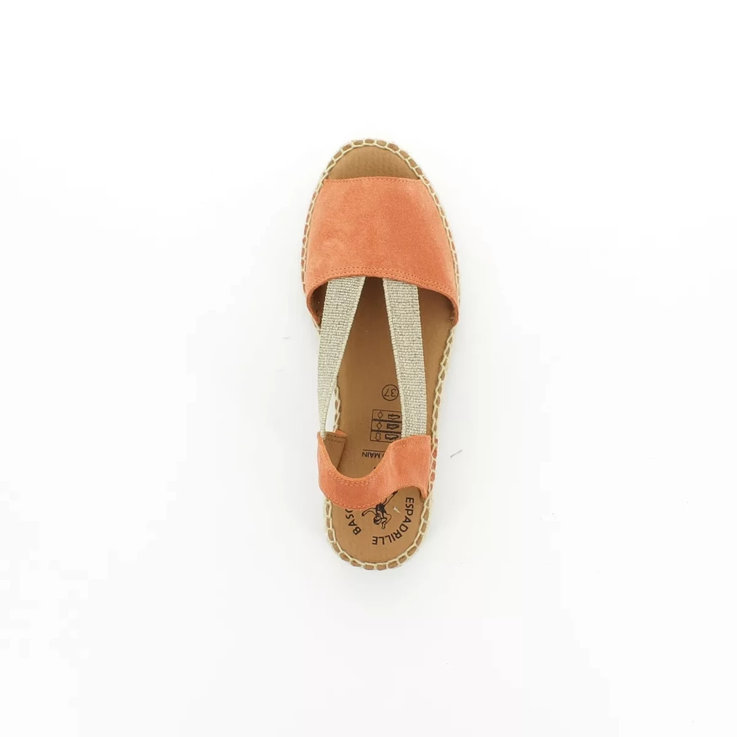 Image (6) de la chaussures Espadrille Basque - Sandales et Nu-Pieds Rouge en Cuir nubuck