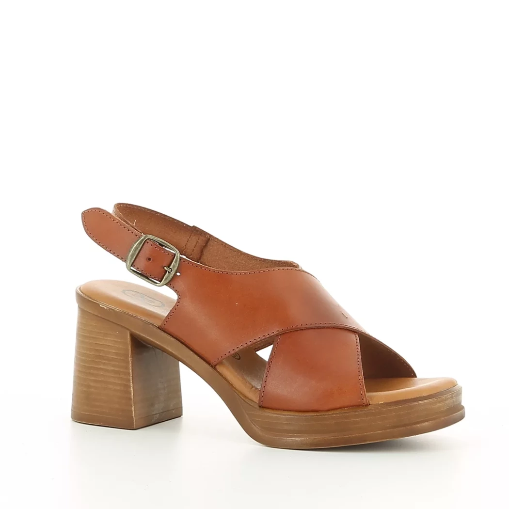 Image (1) de la chaussures Hee - Sandales et Nu-Pieds Cuir naturel / Cognac en Cuir