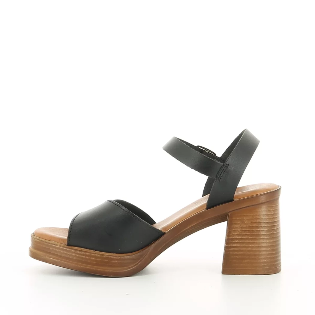 Image (4) de la chaussures Hee - Sandales et Nu-Pieds Noir en Cuir