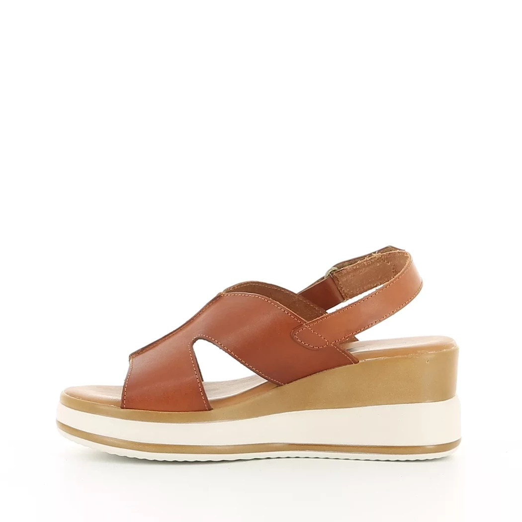 Image (4) de la chaussures Hee - Sandales et Nu-Pieds Cuir naturel / Cognac en Cuir