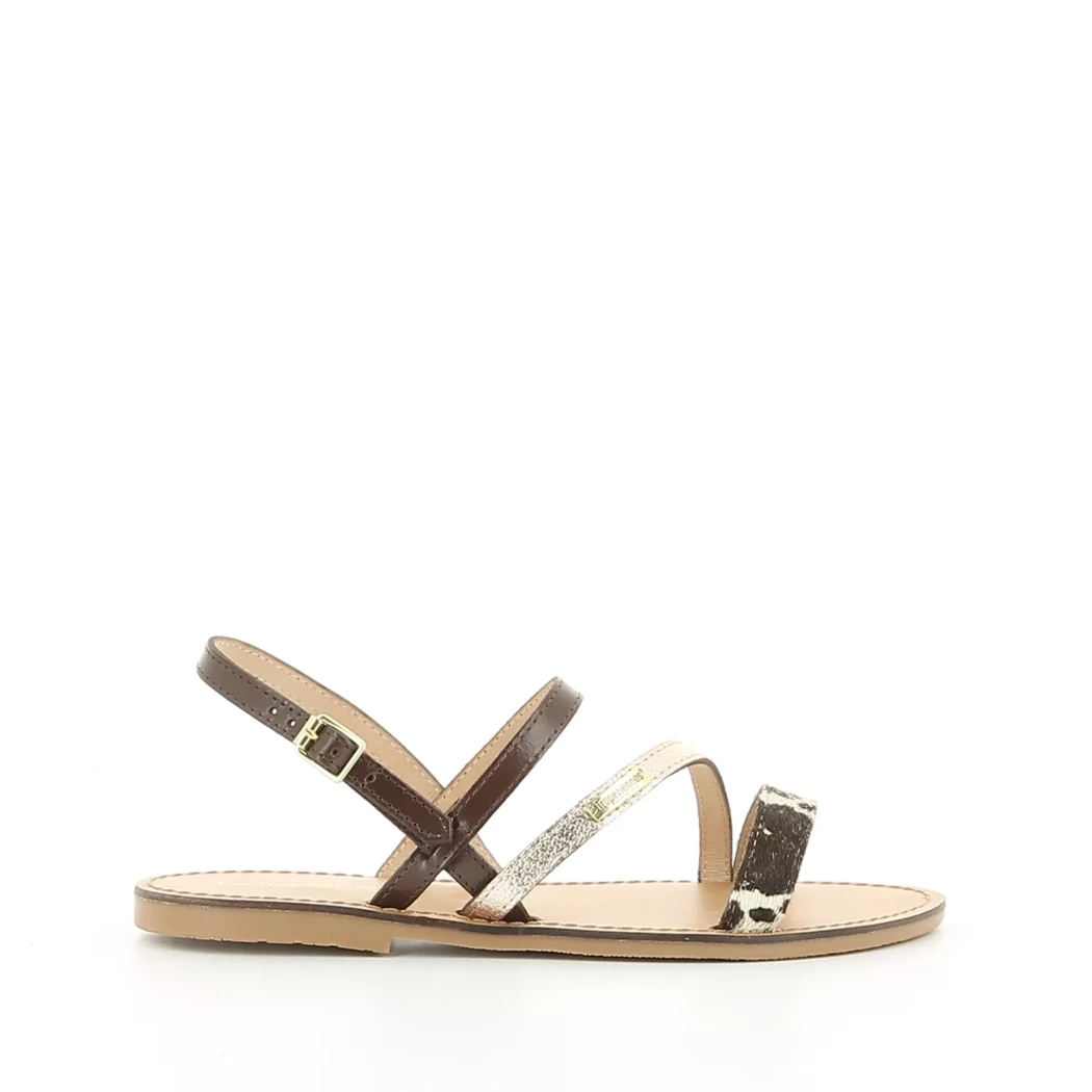 Image (2) de la chaussures Les Tropeziennes - Sandales et Nu-Pieds Marron en Cuir et textile