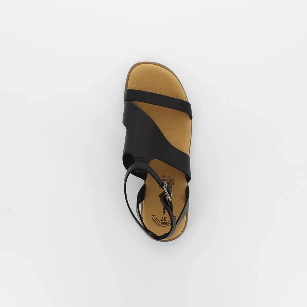 Image (6) de la chaussures Simplement B - Sandales et Nu-Pieds Noir en Cuir