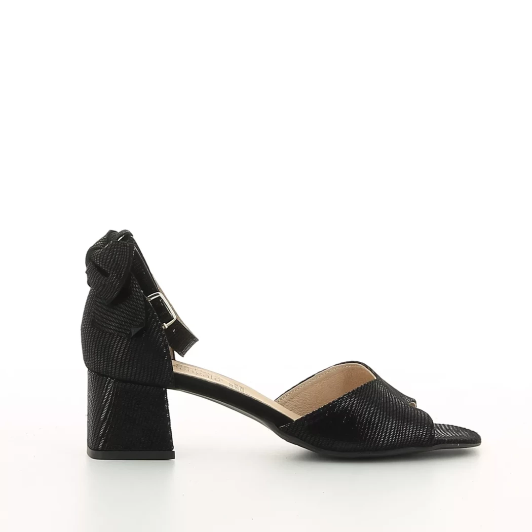 Image (2) de la chaussures Les Fees de Bengale - Sandales et Nu-Pieds Noir en Cuir