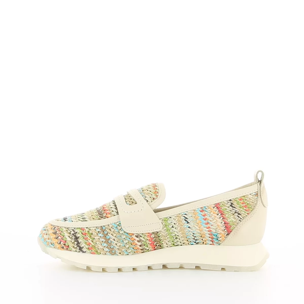 Image (4) de la chaussures Hispanitas - Mocassins Beige en Cuir et textile