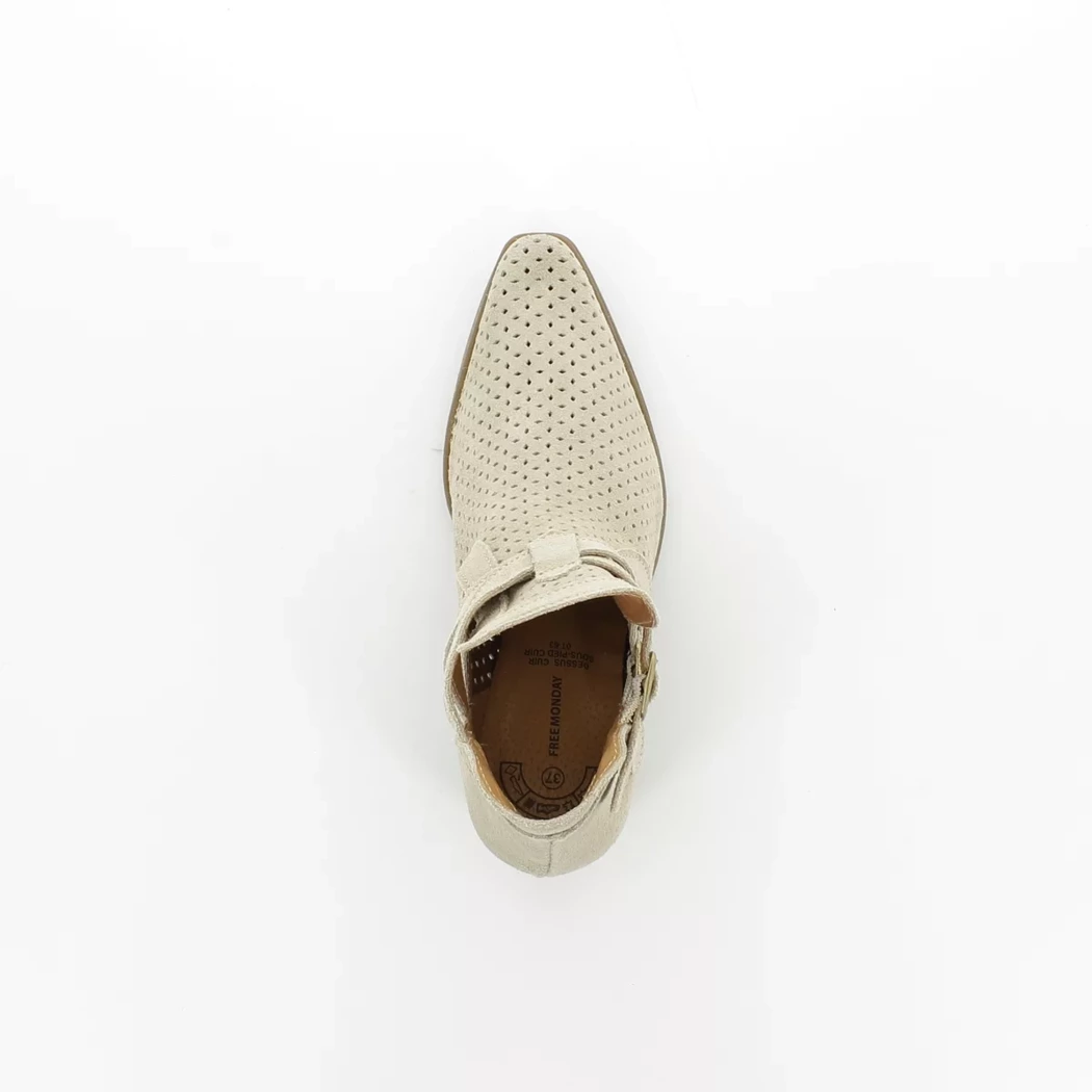 Image (6) de la chaussures Free Monday - Boots Beige en Cuir nubuck