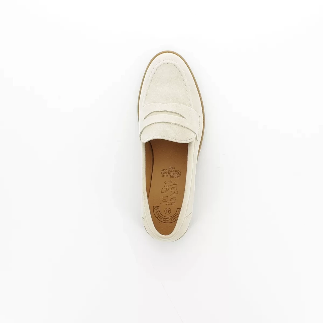 Image (6) de la chaussures Les Fees de Bengale - Mocassins Beige en Cuir nubuck