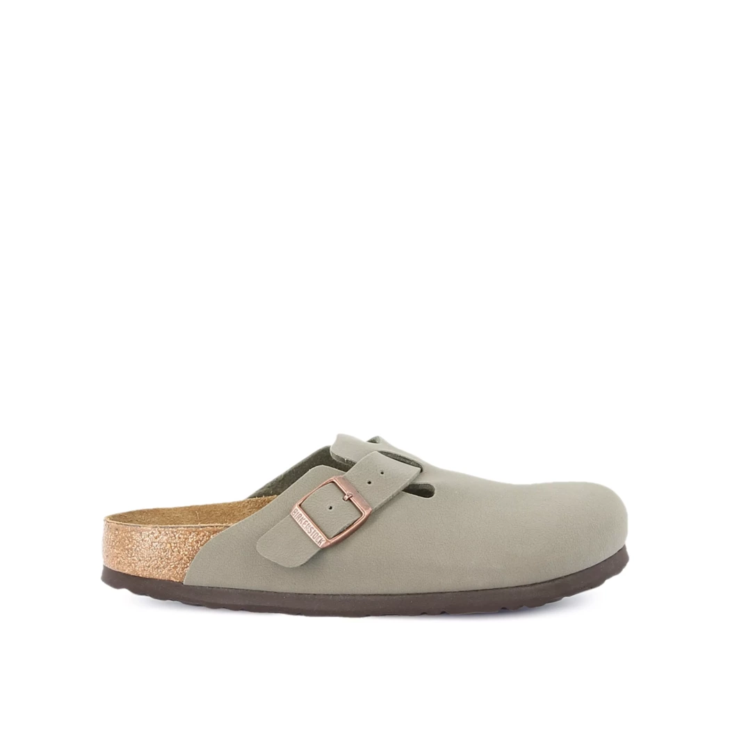 Image (2) de la chaussures Birkenstock - Mules et Sabots Taupe en Cuir nubuck
