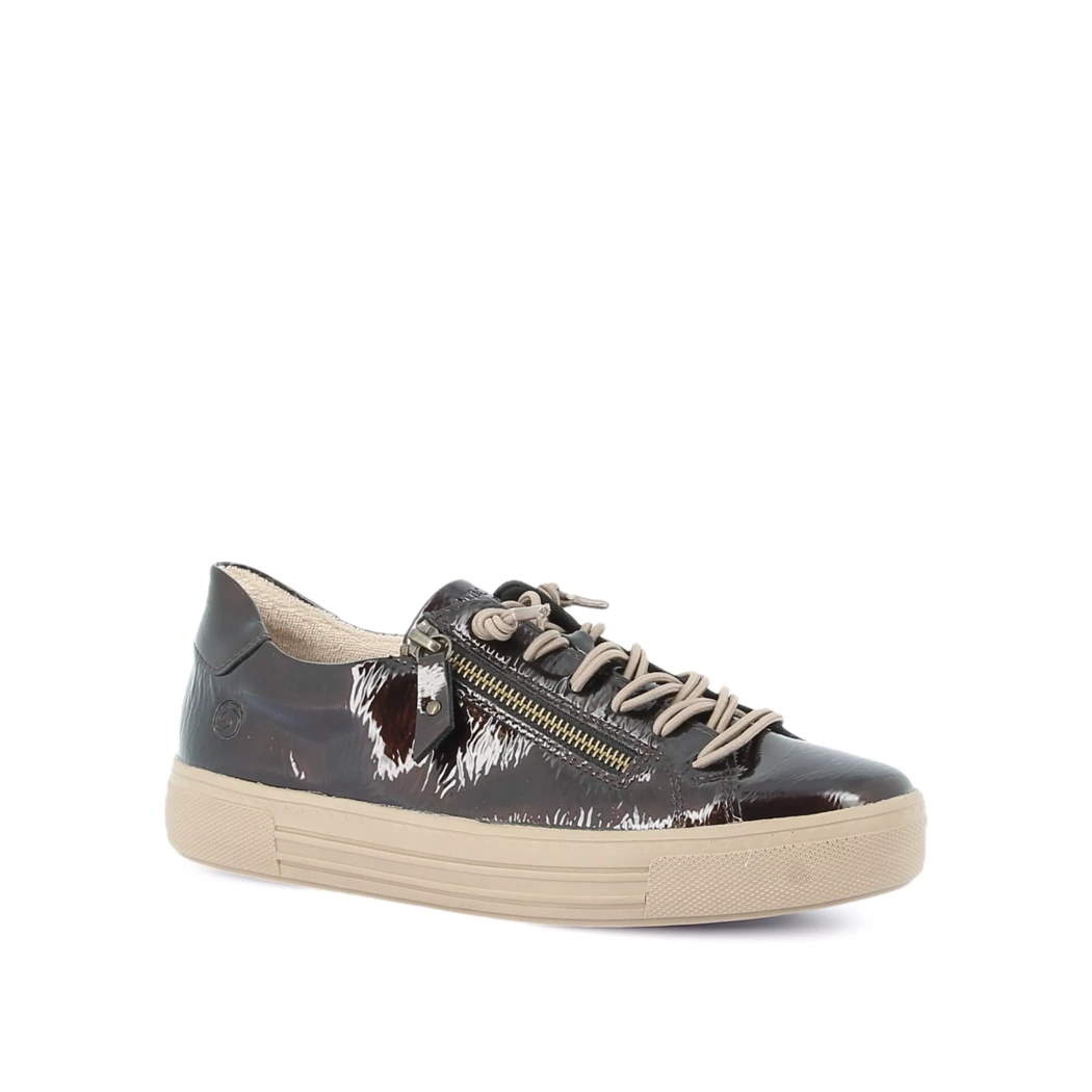 Image (1) de la chaussures Remonte - Baskets Marron en Cuir vernis