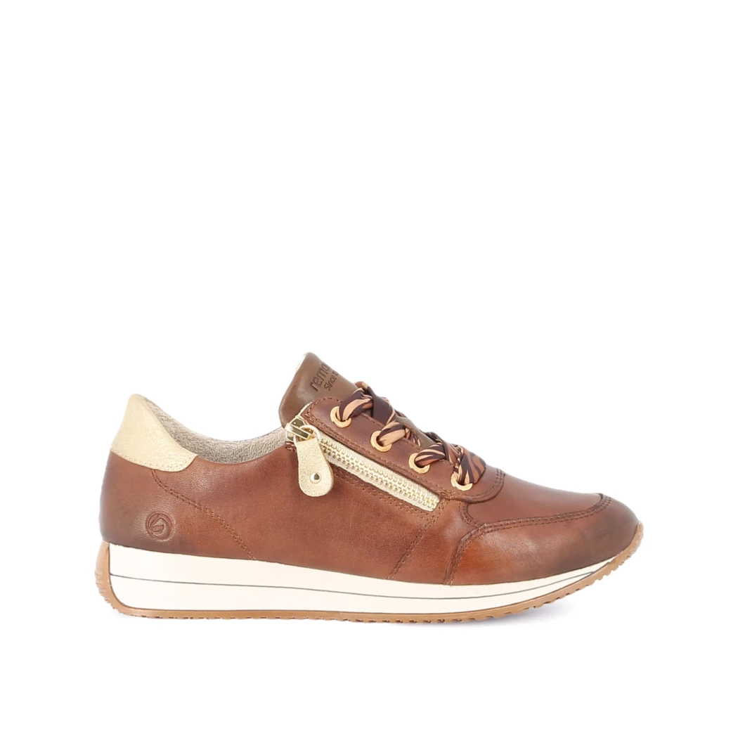 Image (2) de la chaussures Remonte - Baskets Cuir naturel / Cognac en Cuir