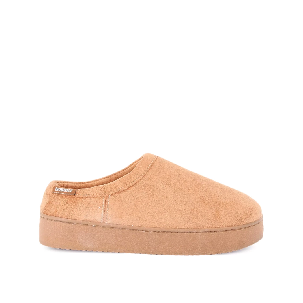 Image (2) de la chaussures Isotoner - Pantoufles et Chaussons Cuir naturel / Cognac en Textile
