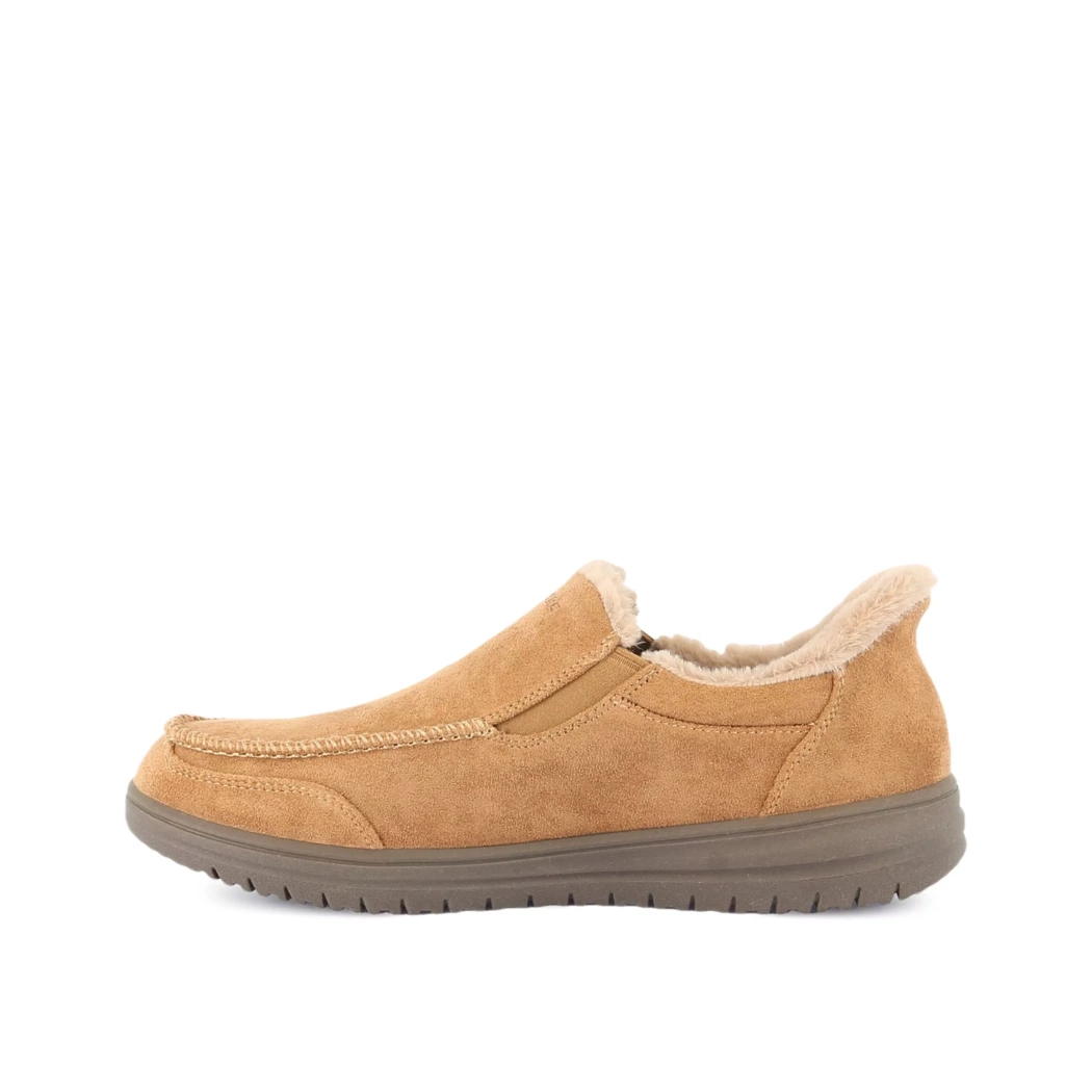 Image (4) de la chaussures Skechers - Pantoufles et Chaussons Cuir naturel / Cognac en Cuir synthétique