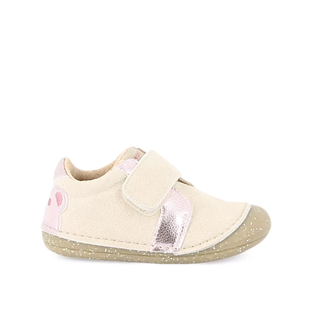 Image (2) de la chaussures Moustique - Bottines Beige en Cuir nubuck