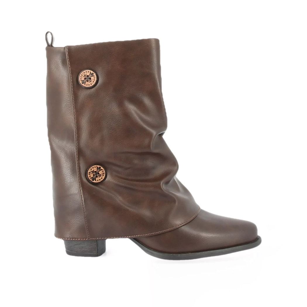 Image (2) de la chaussures Fashion Victim - Boots Marron en Cuir synthétique