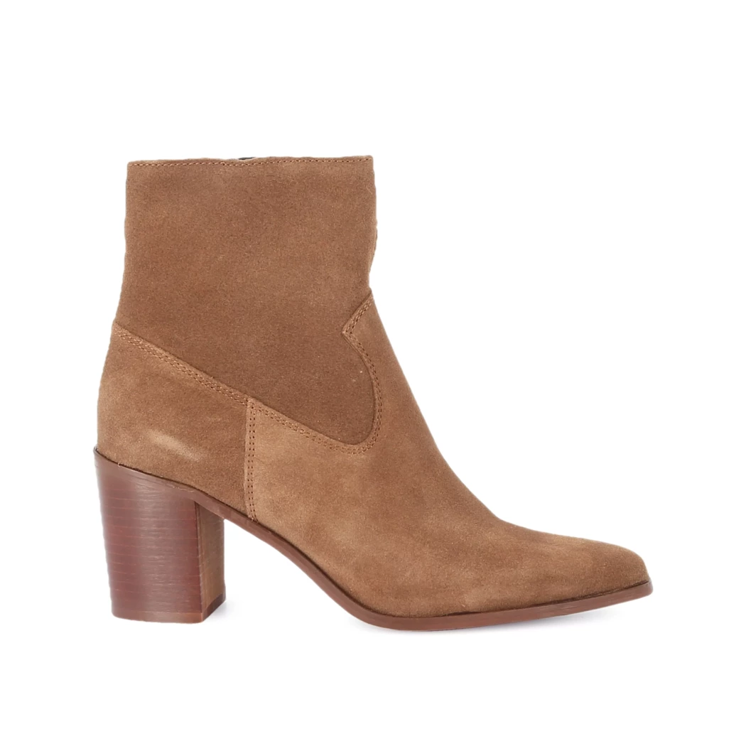 Image (2) de la chaussures Les Fees de Bengale - Boots Taupe en Cuir nubuck