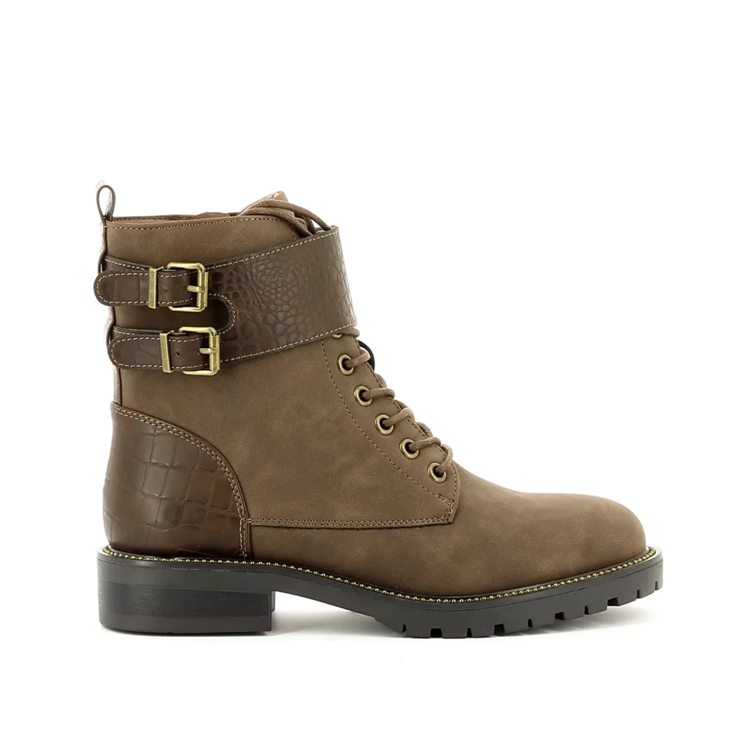 Image (2) de la chaussures Poelman - Bottines Marron en Cuir