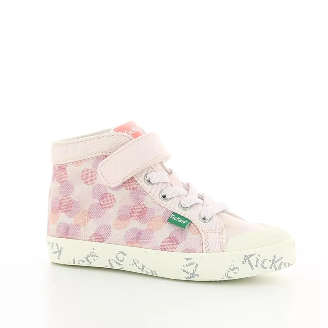 Image (1) de la chaussures Kickers - Bottines Rose en Textile