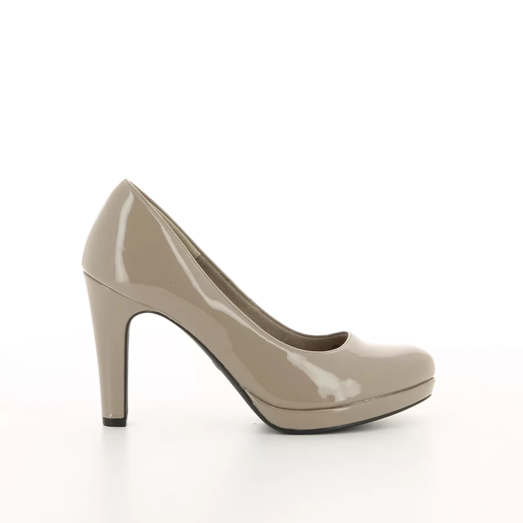 Image (2) de la chaussures Tamaris - Escarpins Taupe en Cuir vernis