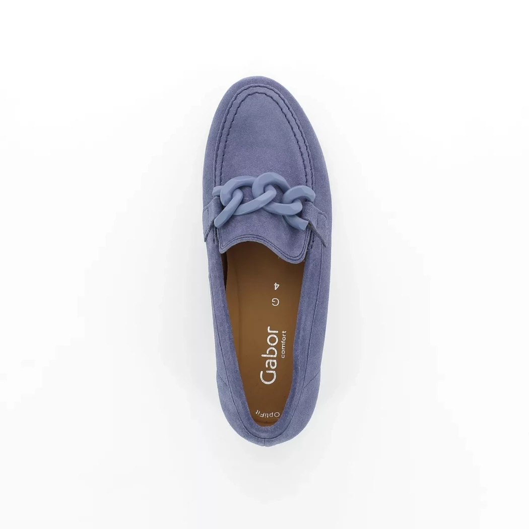 Image (6) de la chaussures Gabor - Mocassins Bleu en Cuir nubuck