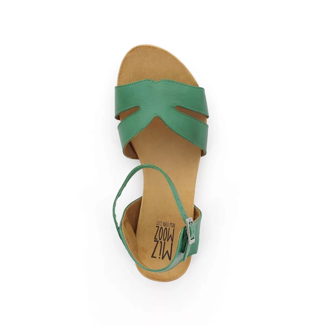 Image (6) de la chaussures Miz Mooz - Sandales et Nu-Pieds Vert en Cuir