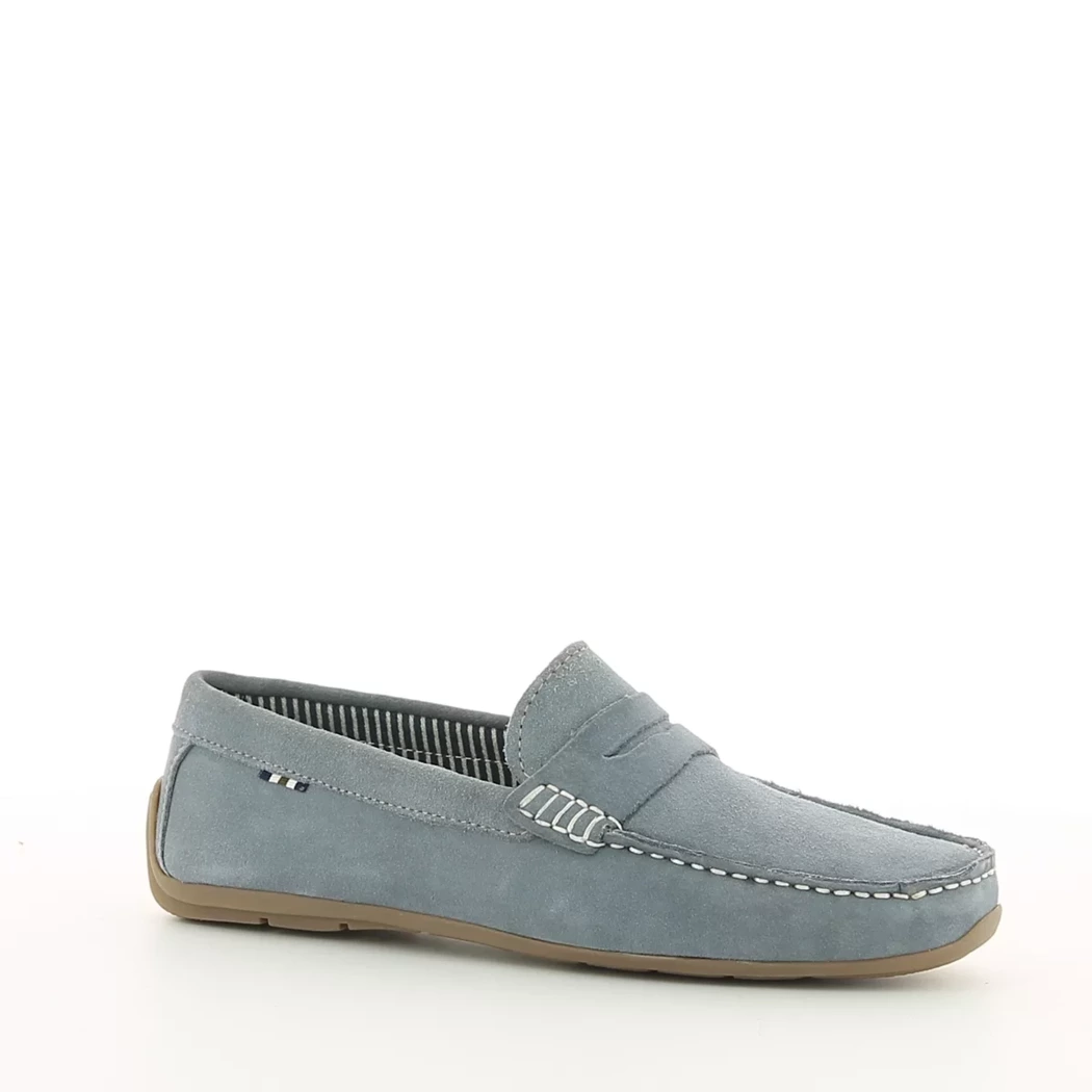 Image (1) de la chaussures Midtown District - Mocassins Bleu en Cuir nubuck
