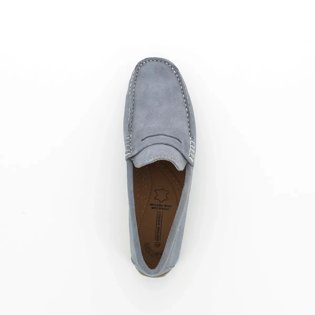Image (6) de la chaussures Midtown District - Mocassins Bleu en Cuir nubuck