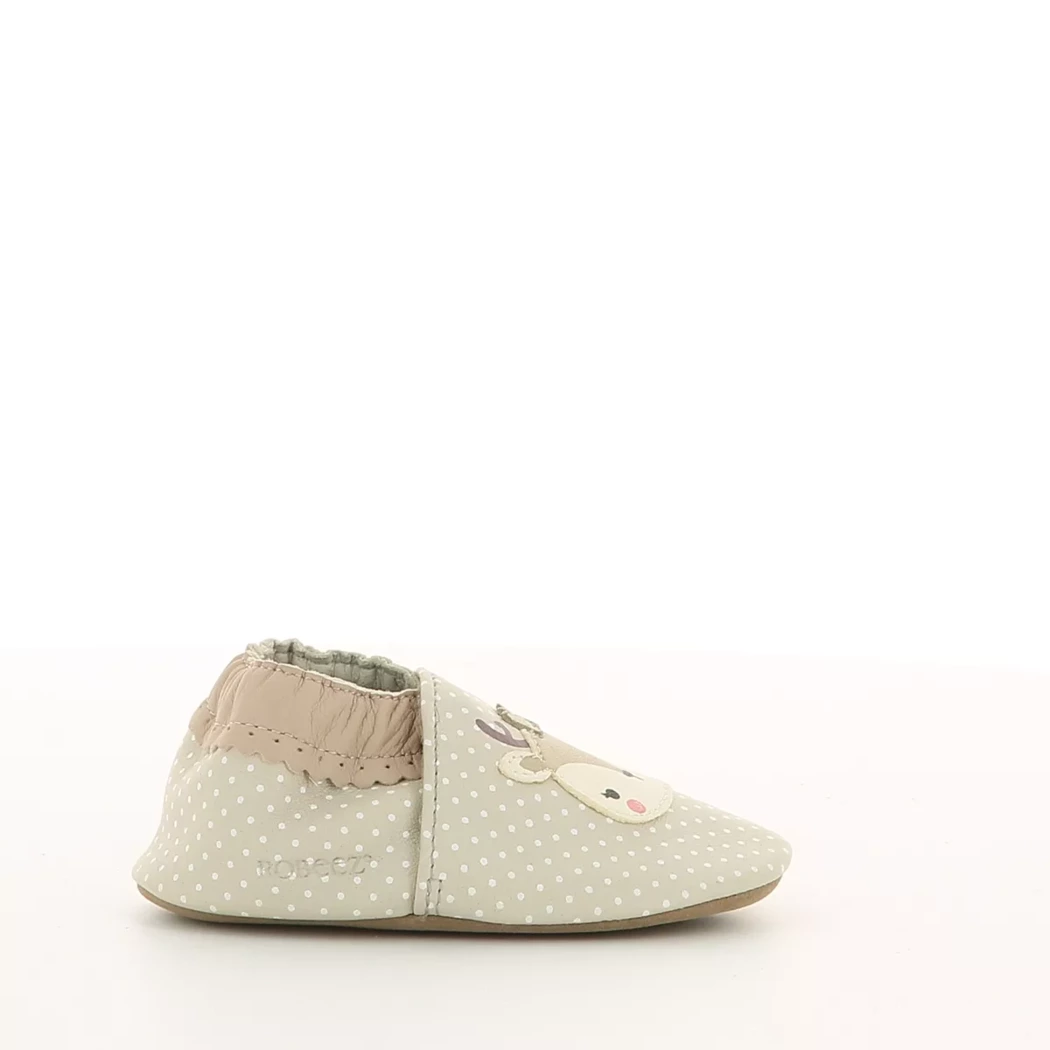 Image (2) de la chaussures Robeez - Chaussons bébé Beige en Cuir