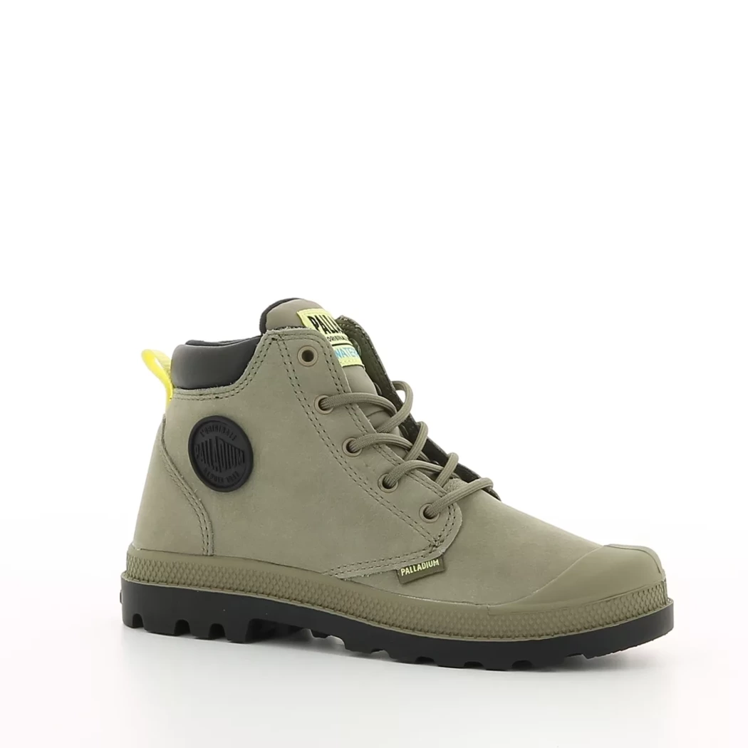 Image (1) de la chaussures Palladium - Bottines Vert en Cuir nubuck Image (1) de la chaussures Palladium - Bottines Vert en Cuir nubuck