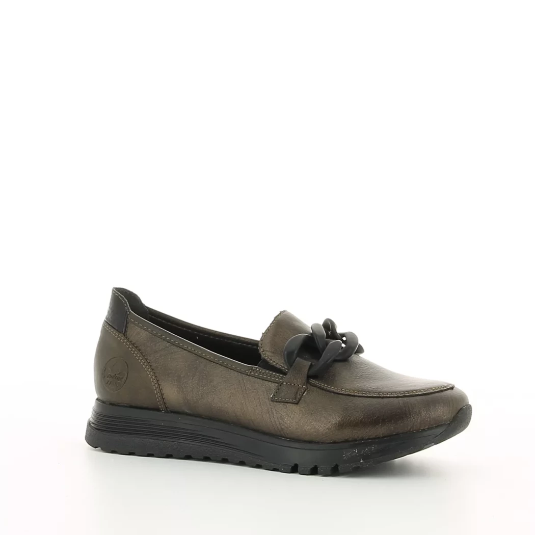 Image (1) de la chaussures Rieker - Mocassins Or / Bronze / Platine en Cuir
