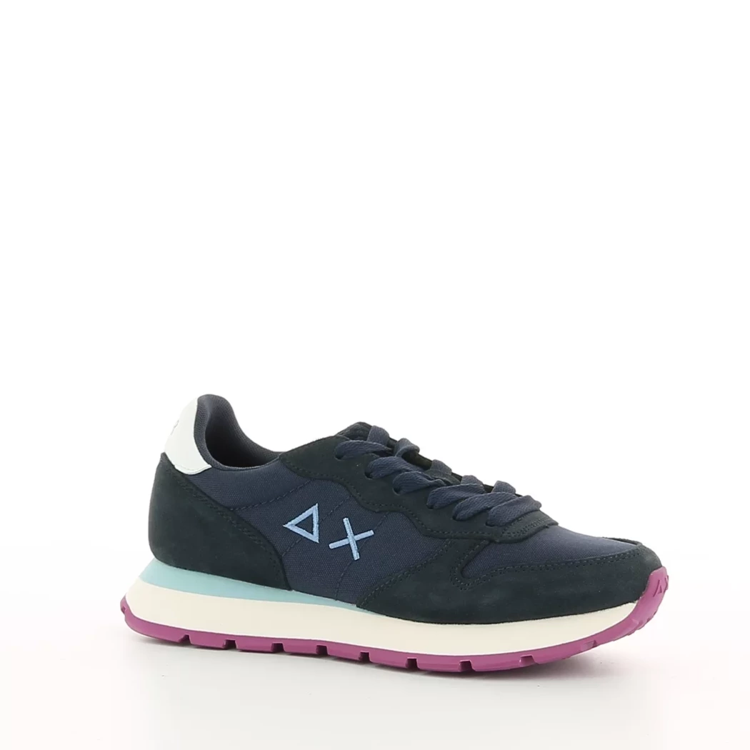 Image (1) de la chaussures Sun68 - Baskets Bleu en Cuir nubuck
