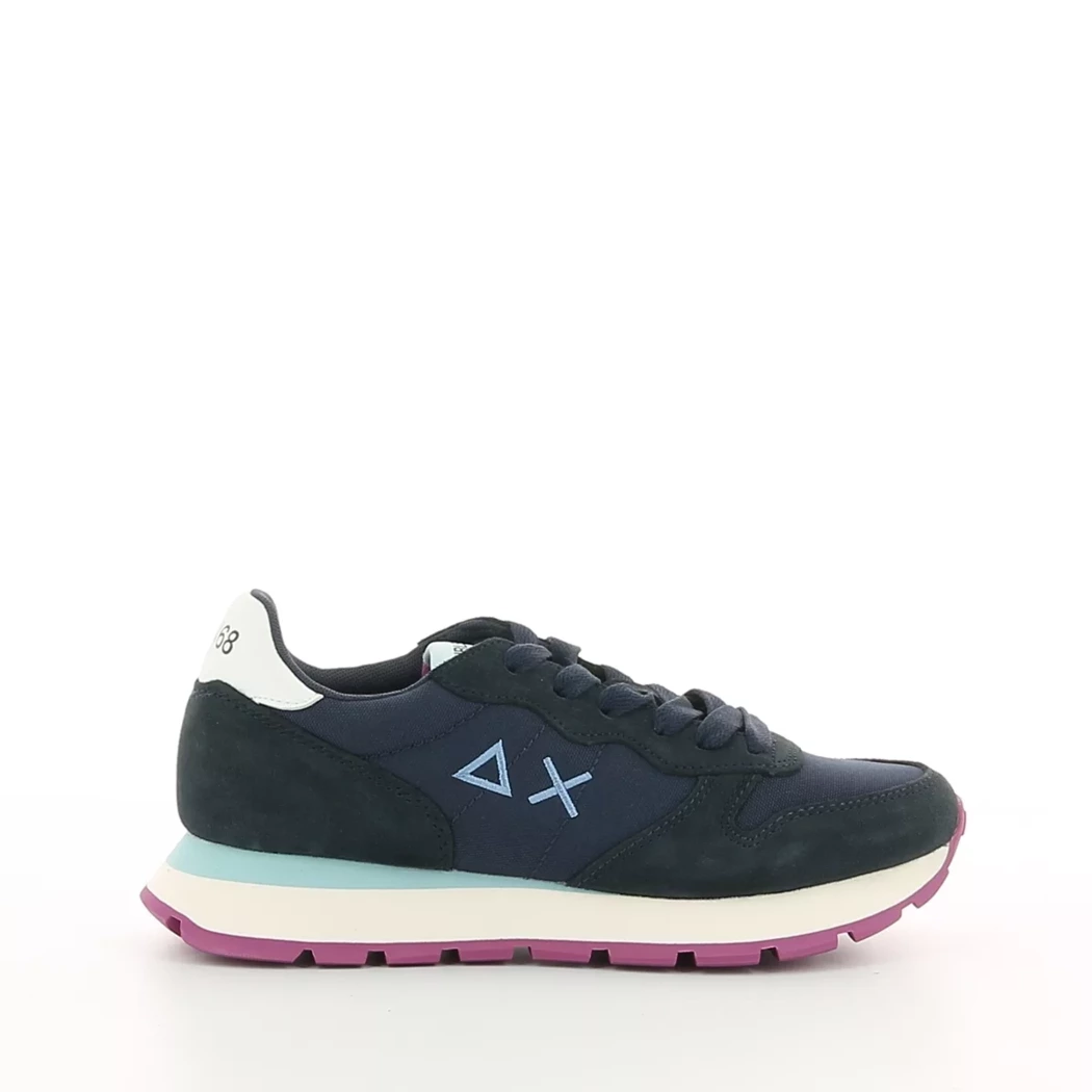 Image (2) de la chaussures Sun68 - Baskets Bleu en Cuir nubuck