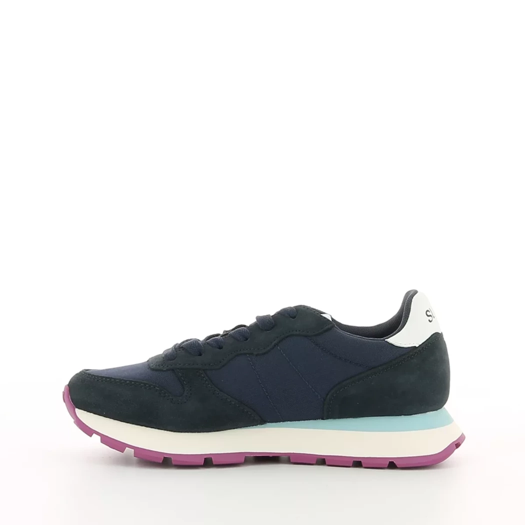 Image (4) de la chaussures Sun68 - Baskets Bleu en Cuir nubuck