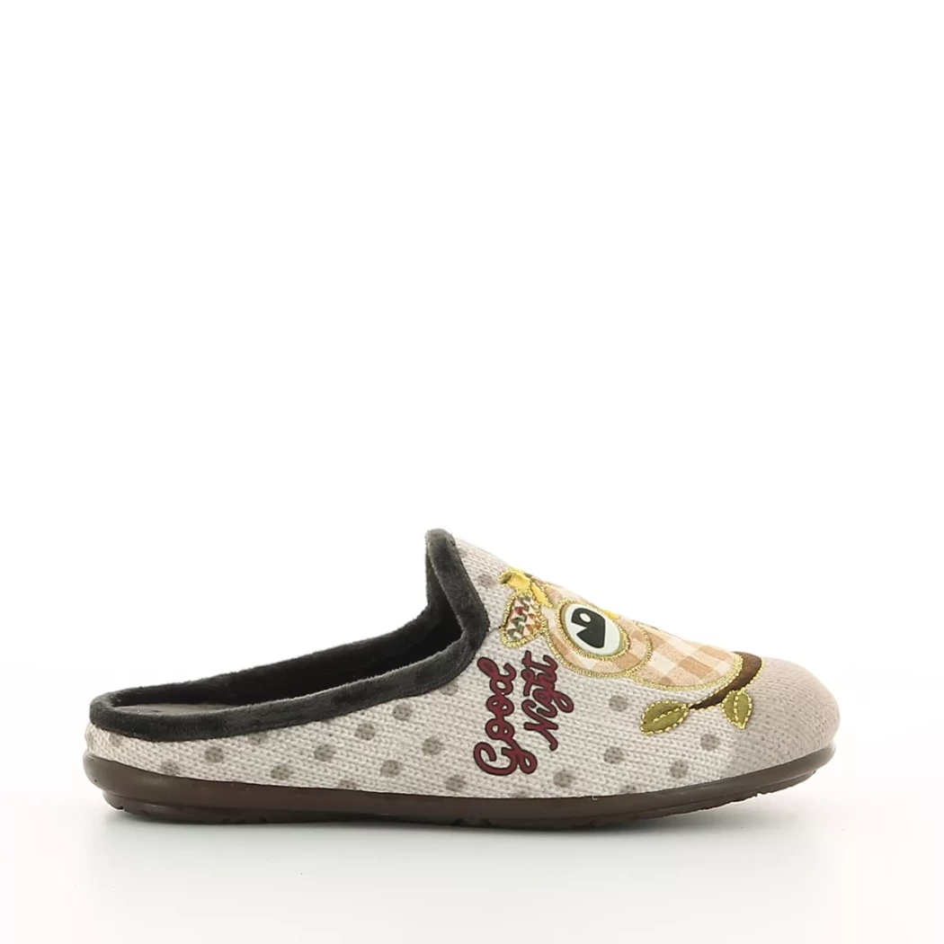 Image (2) de la chaussures OUF!... - Pantoufles et Chaussons Taupe en Textile Image (2) de la chaussures OUF!... - Pantoufles et Chaussons Taupe en Textile